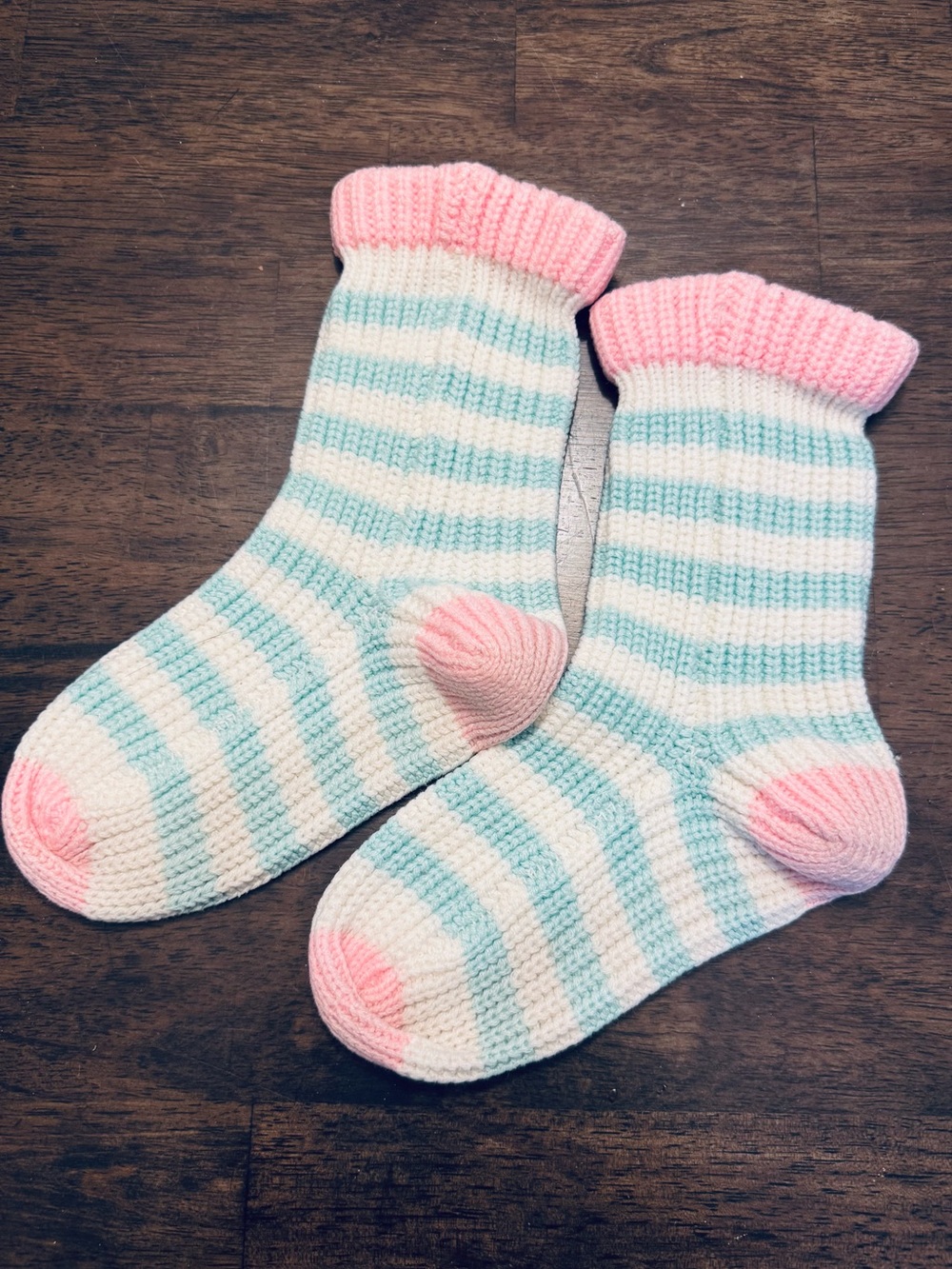 Vintage Knit Crochet Adult Women’s Handmade Socks